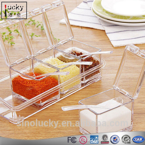 Kitchen Salt and spice container Acrylic display cellars